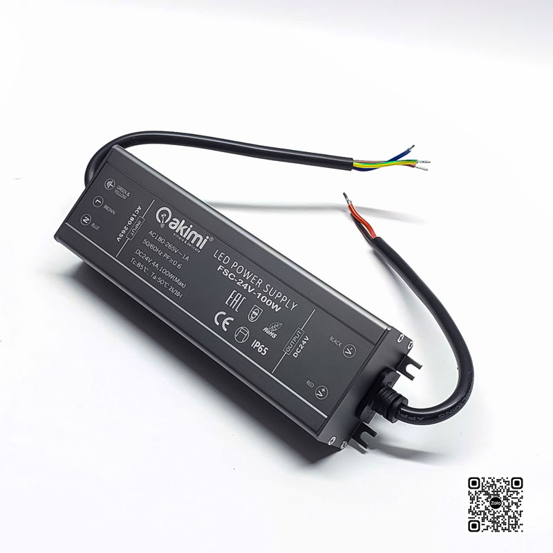 Nguồn ngoài trời 100W IP65 DC24V | Akimi